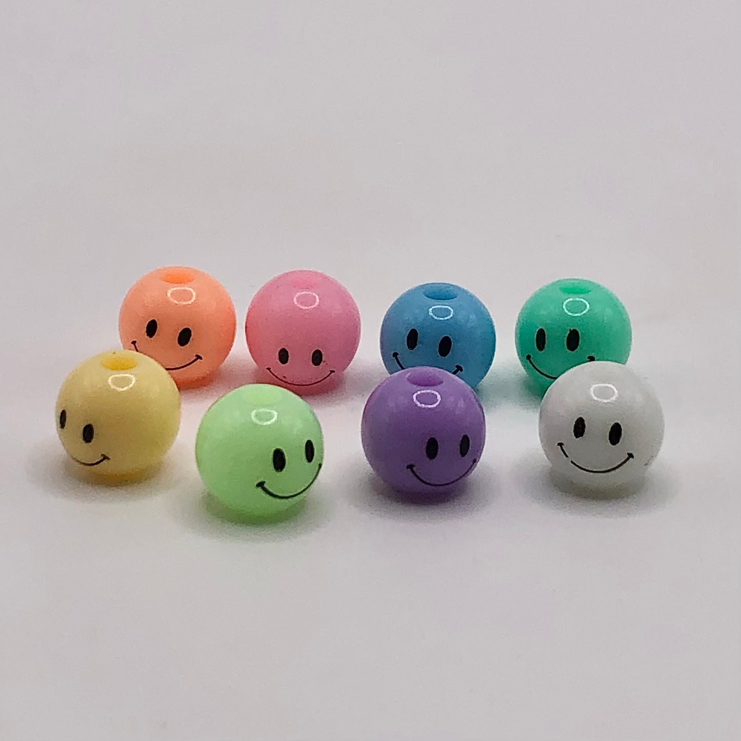 Perle Smiley multicolore - 8mm